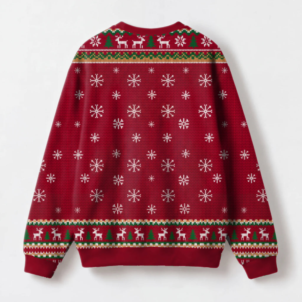 "Misbehave" Christmas Sweatshirt — back view