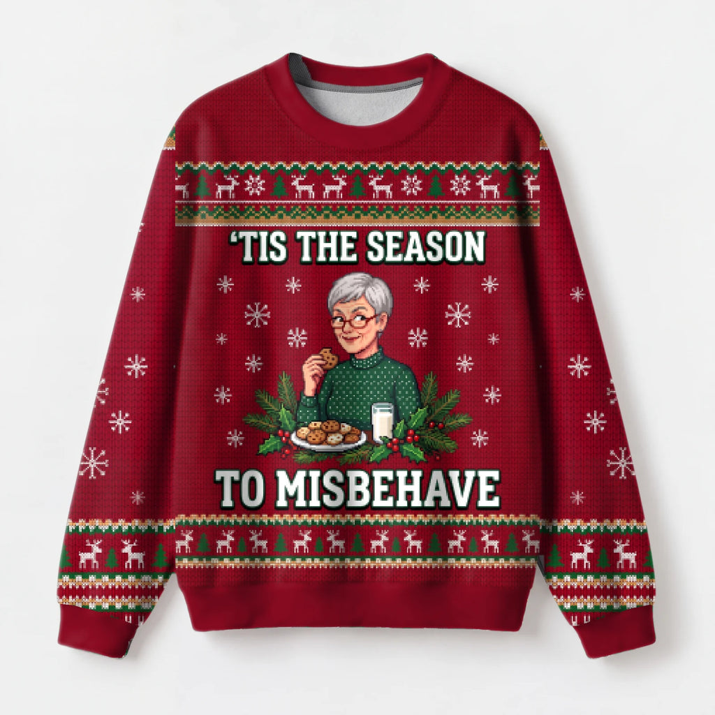 "Misbehave" Christmas Sweatshirt — front view