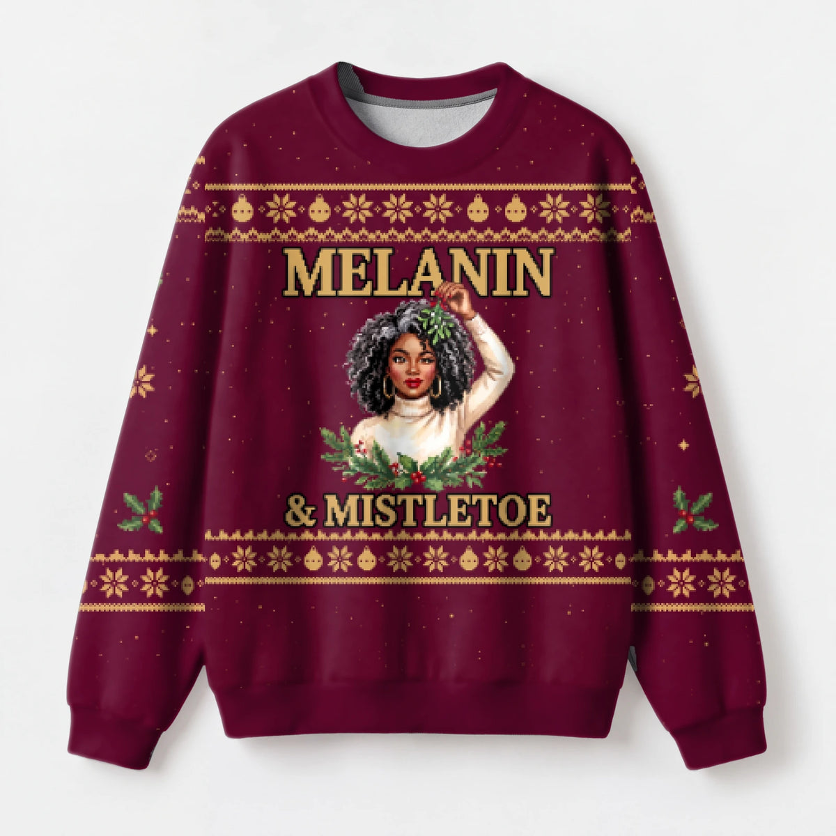 "Mistletoe" Christmas Sweatshirt — front view