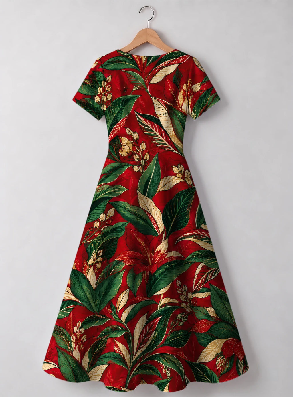 "Mitende" Sweetheart Midi Dress — back flat