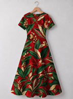 "Mitende" Sweetheart Midi Dress — back flat