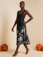 "Mizimu" Corset Dress — three-quarter view on model