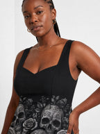 "Mizimu" Corset Dress — close-up of the sweetheart neckline and shoulder strap