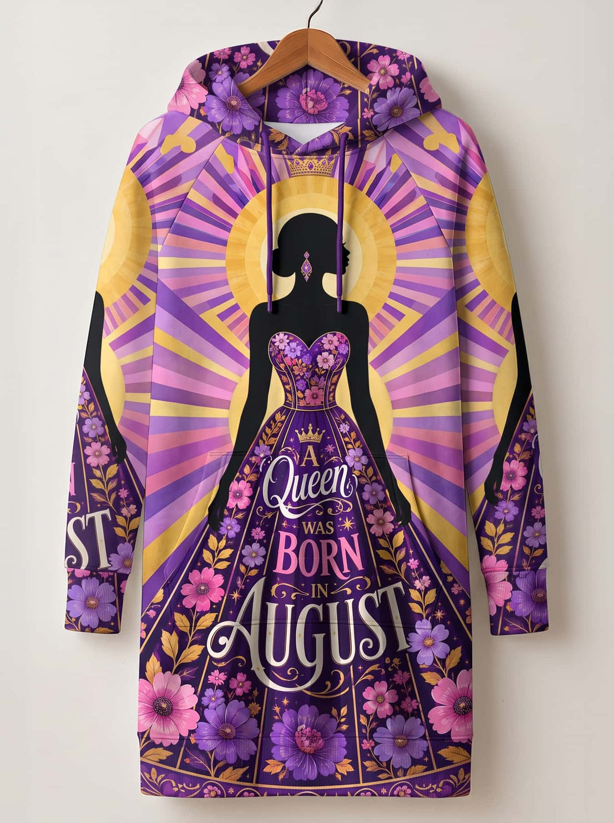 "August Queen Purple Bloom" Hoodie Dress & Leggings Deal