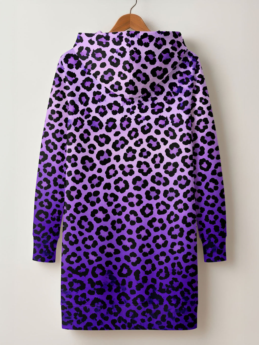 "Unstoppable" Amethyst Leopard Hoodie Dress