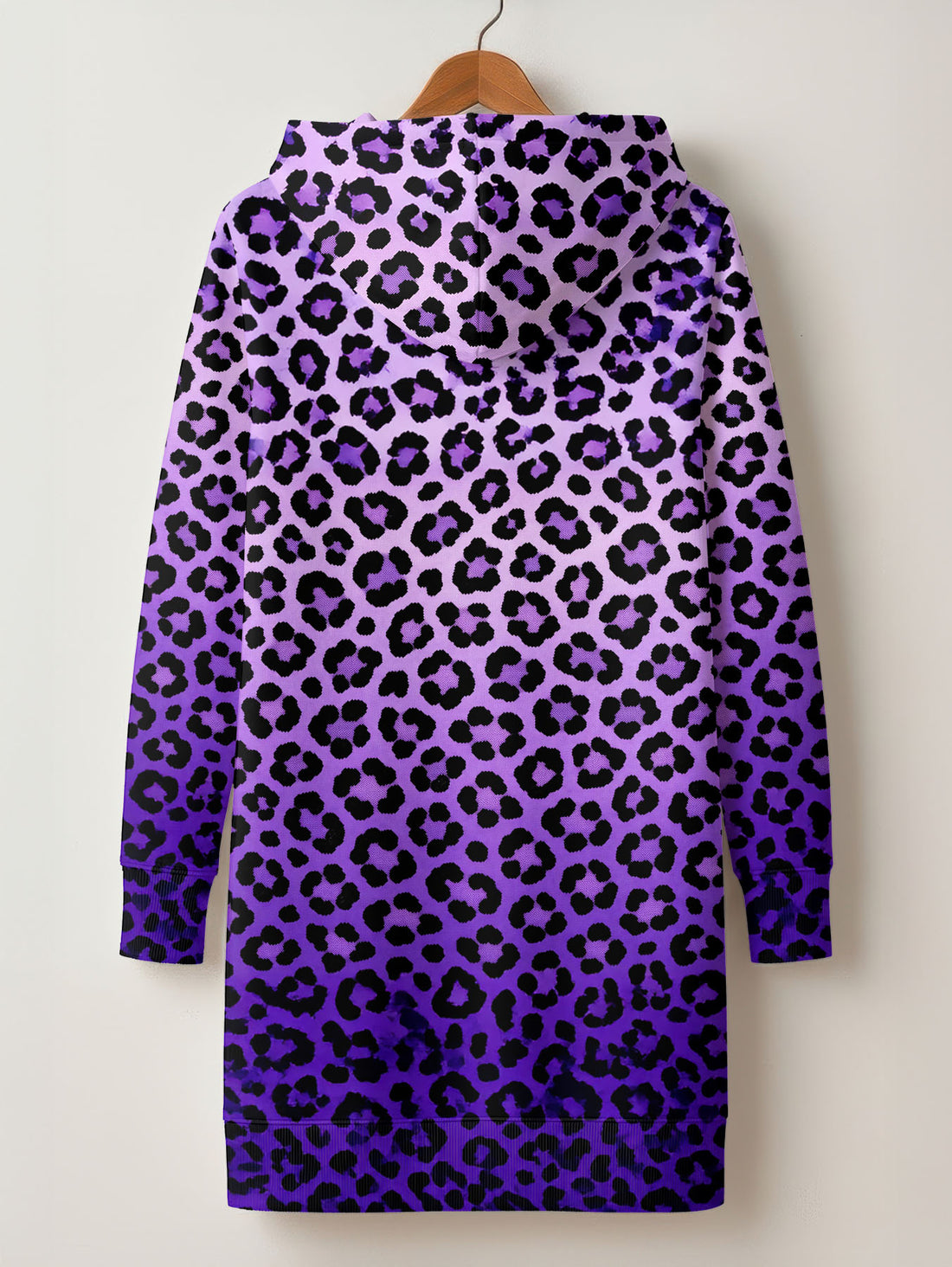 "Unstoppable" Amethyst Leopard Hoodie Dress