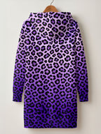 "Unstoppable" Amethyst Leopard Hoodie Dress