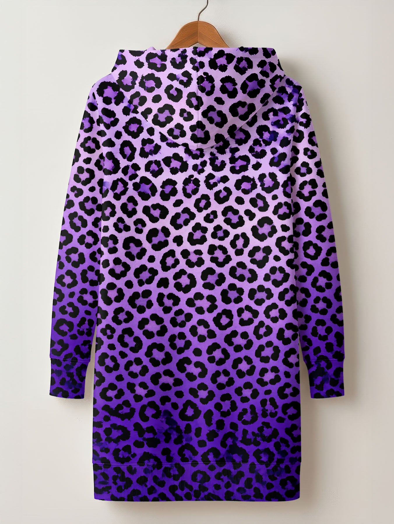 "Unstoppable" Amethyst Leopard Hoodie Dress