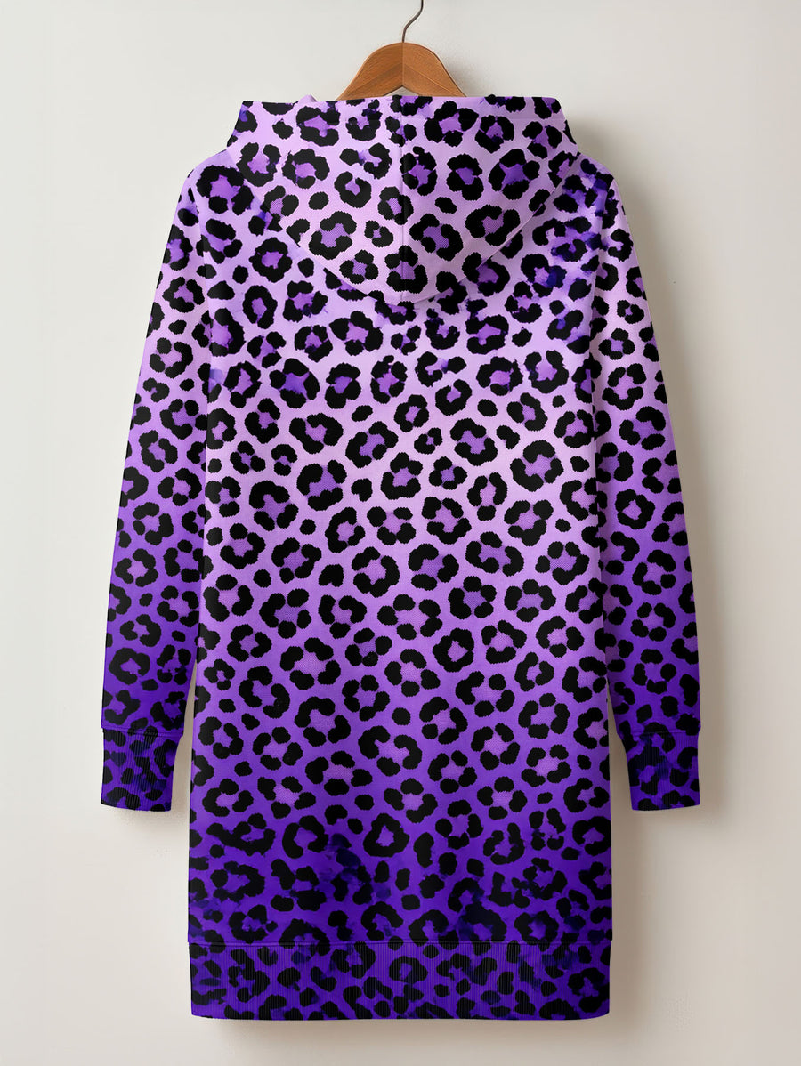 Unstoppable Amethyst Leopard hoodie dress and leggings, photo 3