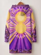 "August Queen Purple Bloom" Hoodie Dress