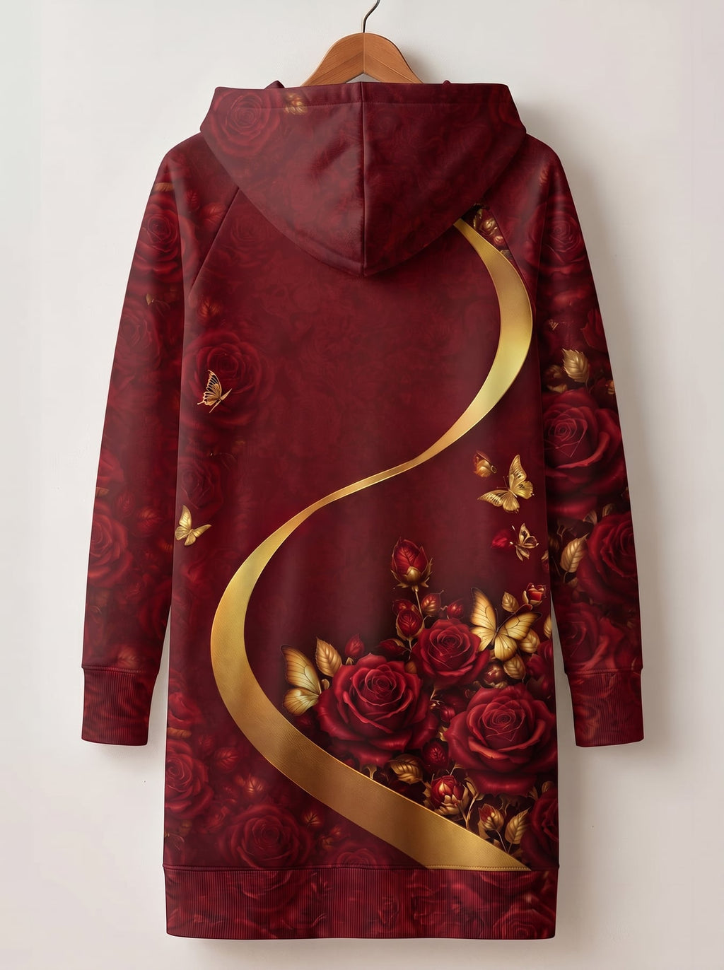"August Girl Roses" Hoodie Dress