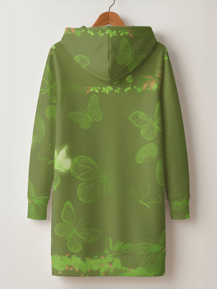 Green Orchid hoodie dress and leggings, photo 3
