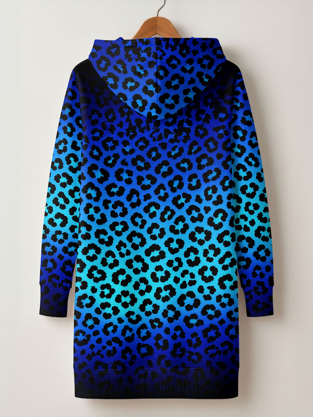 "Unstoppable" Sapphire Leopard Hoodie Dress