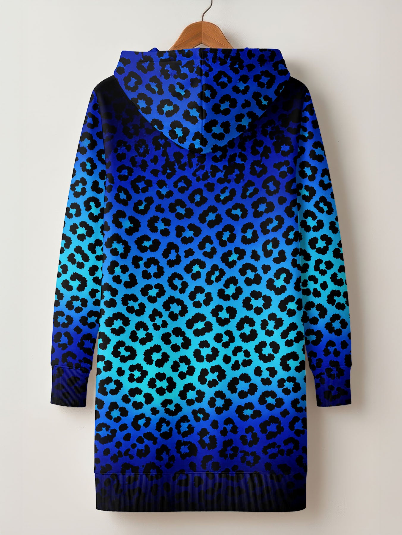 "Unstoppable" Sapphire Leopard Hoodie Dress