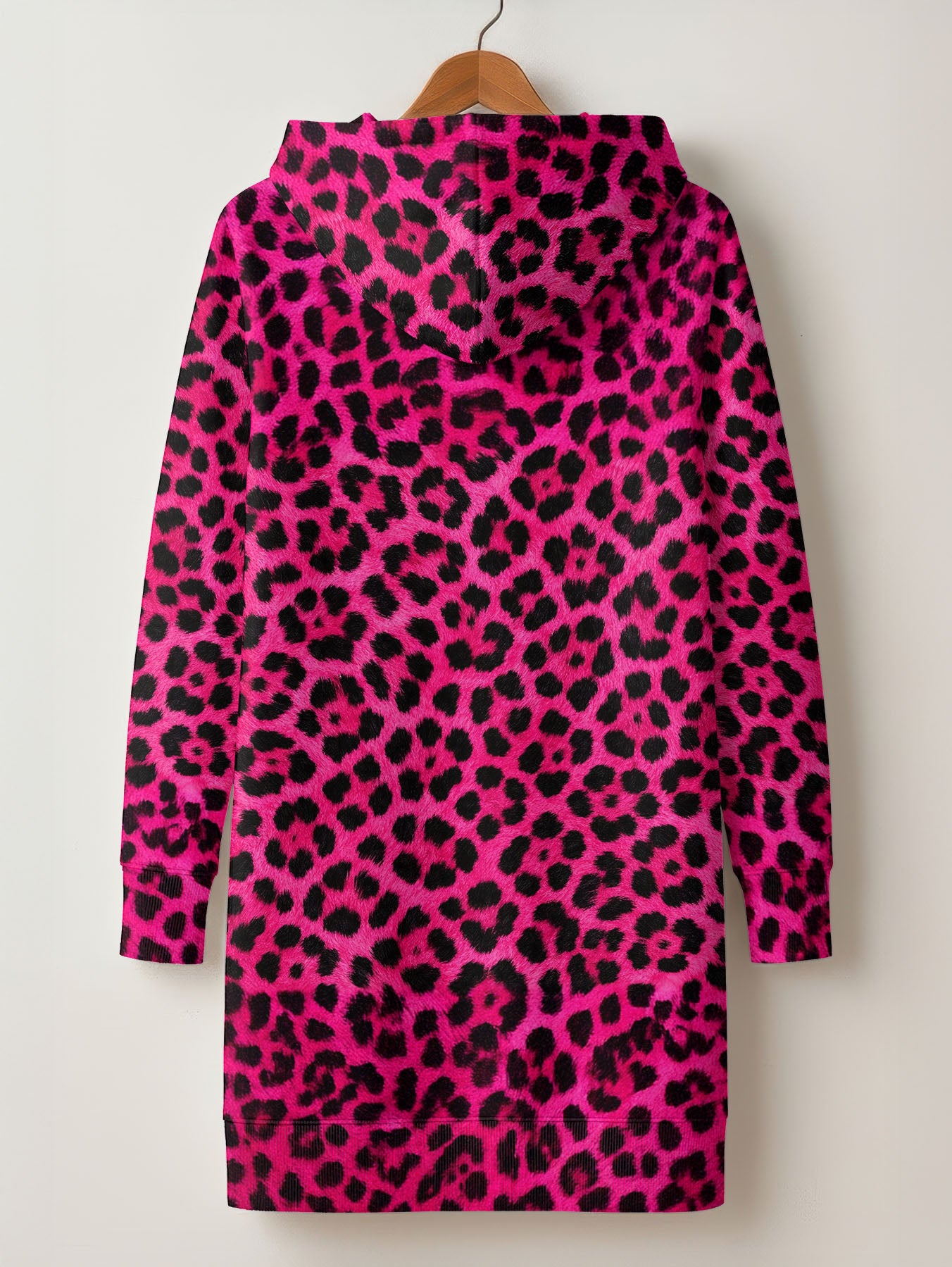 "Unstoppable" Pink Leopard Hoodie Dress