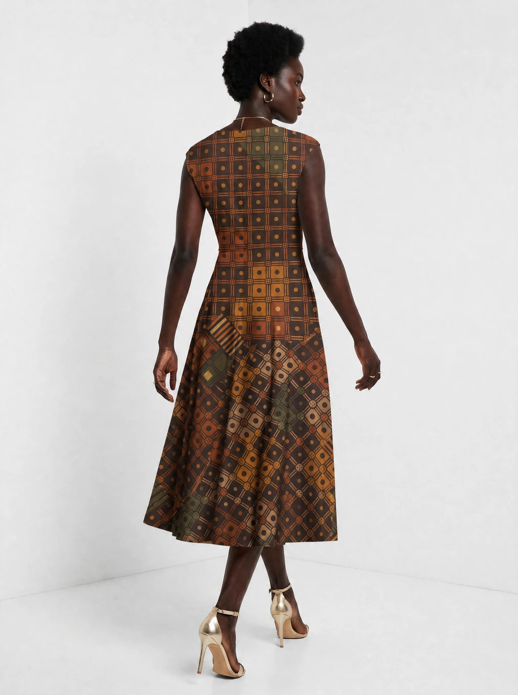 "Mkeka" Corset Dress — back view on model