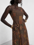"Mkeka" Corset Dress — close-up of the bodice and the in-seam side pocket