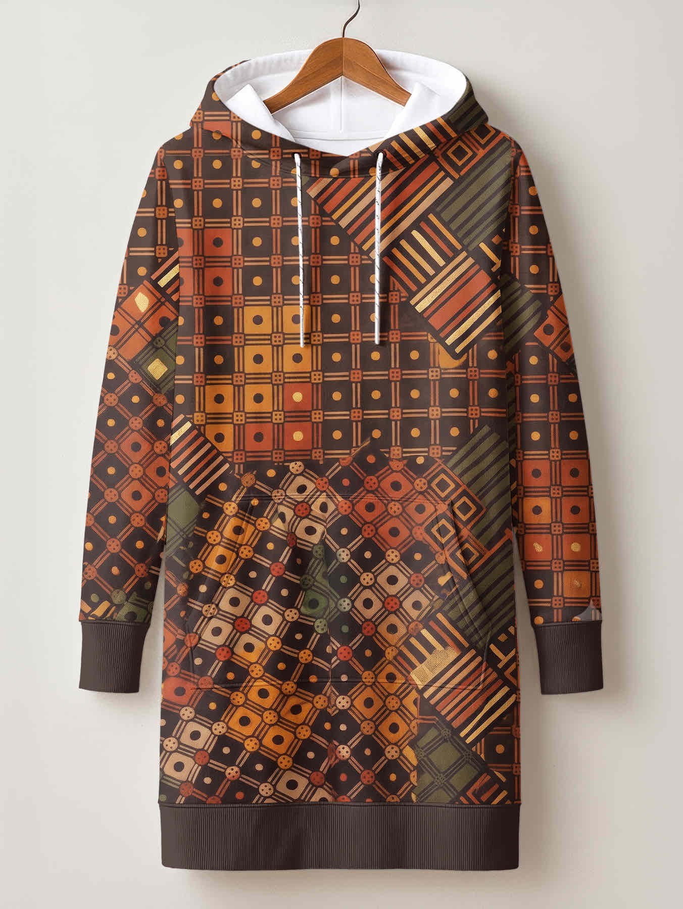 "Mkeka" Hoodie Dress