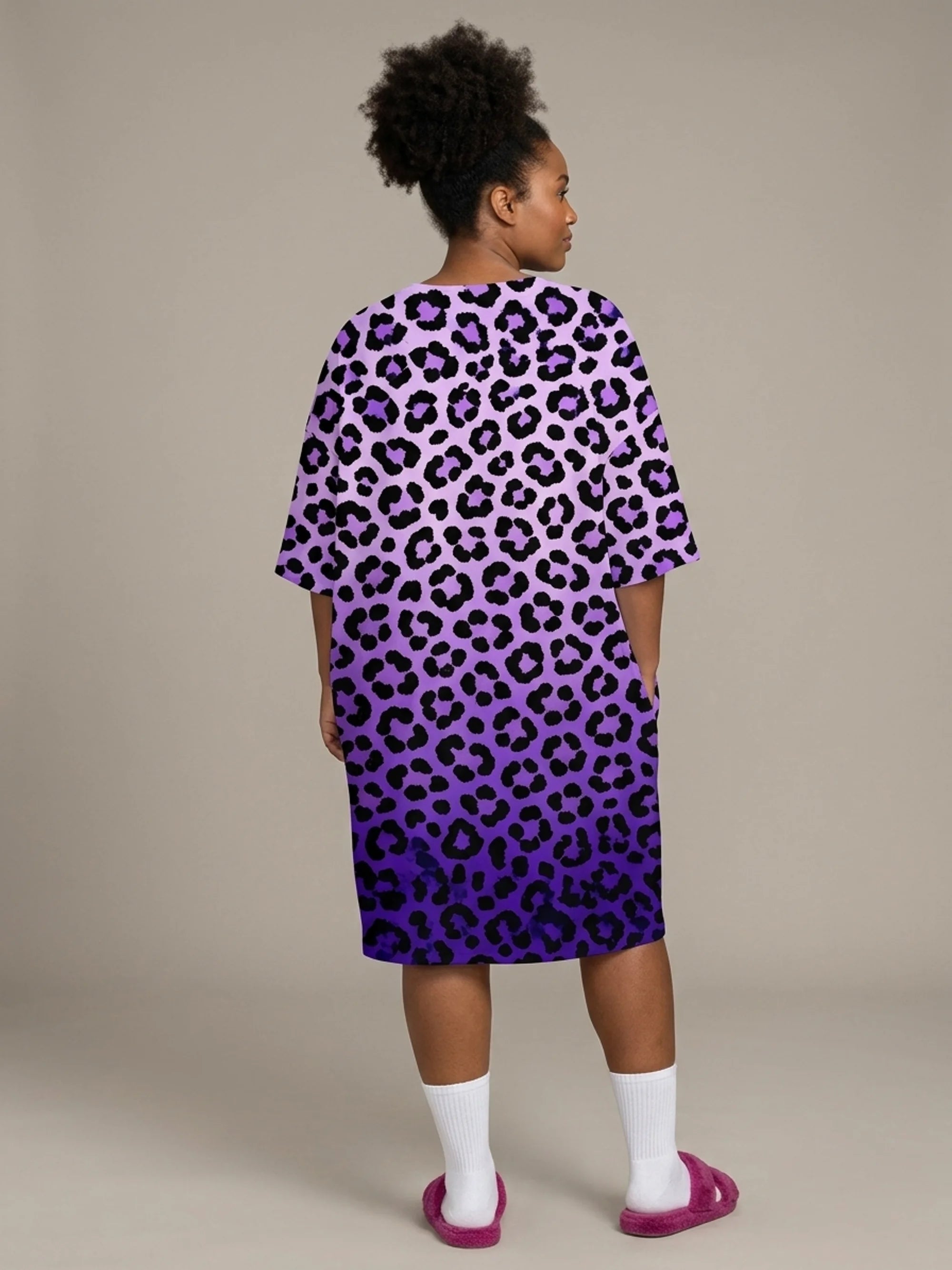 "Unstoppable" Amethyst Leopard Sleep Tee