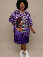 "Unstoppable" Amethyst Leopard Sleep Tee