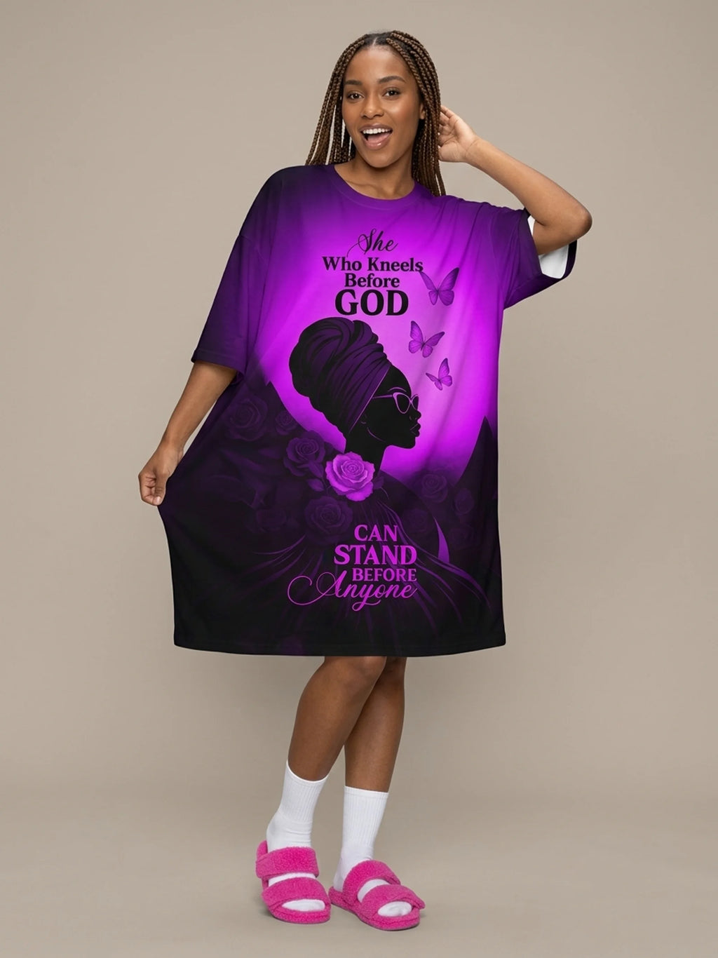 "Selah" Purple Sleep Tee