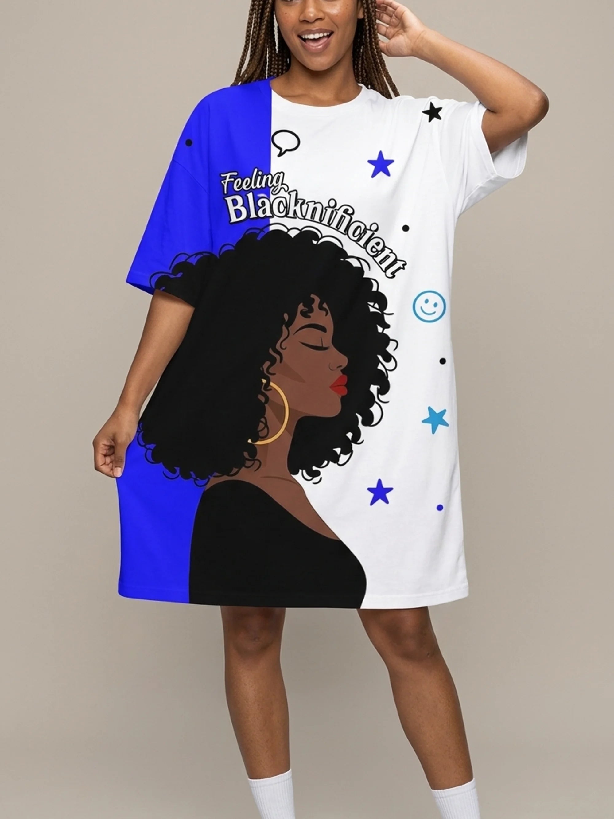Feeling Blacknificient Blue Sleep Tee
