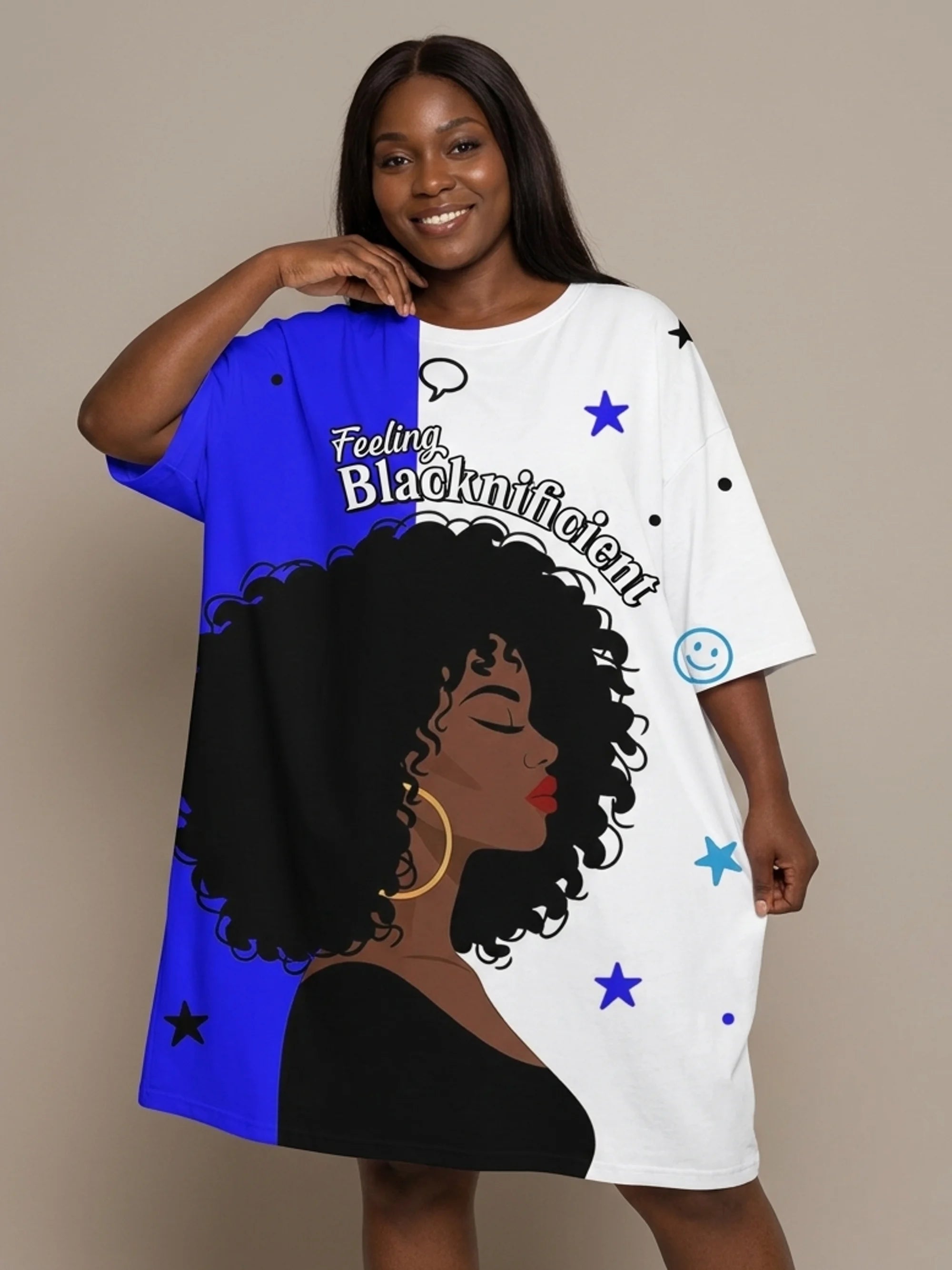 Feeling Blacknificient Blue Sleep Tee