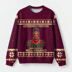"Moderately" Christmas Sweatshirt — front view