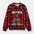 "Mom Break" Christmas Sweatshirt — front view
