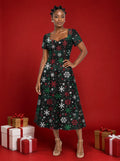 "Mraba" Sweetheart Midi Dress