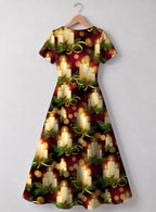"Mshumaa" Sweetheart Midi Dress — back flat