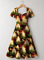 "Mshumaa" Sweetheart Midi Dress — front flat