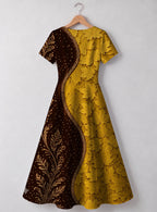 "Msimu" V Neck Midi Dress
