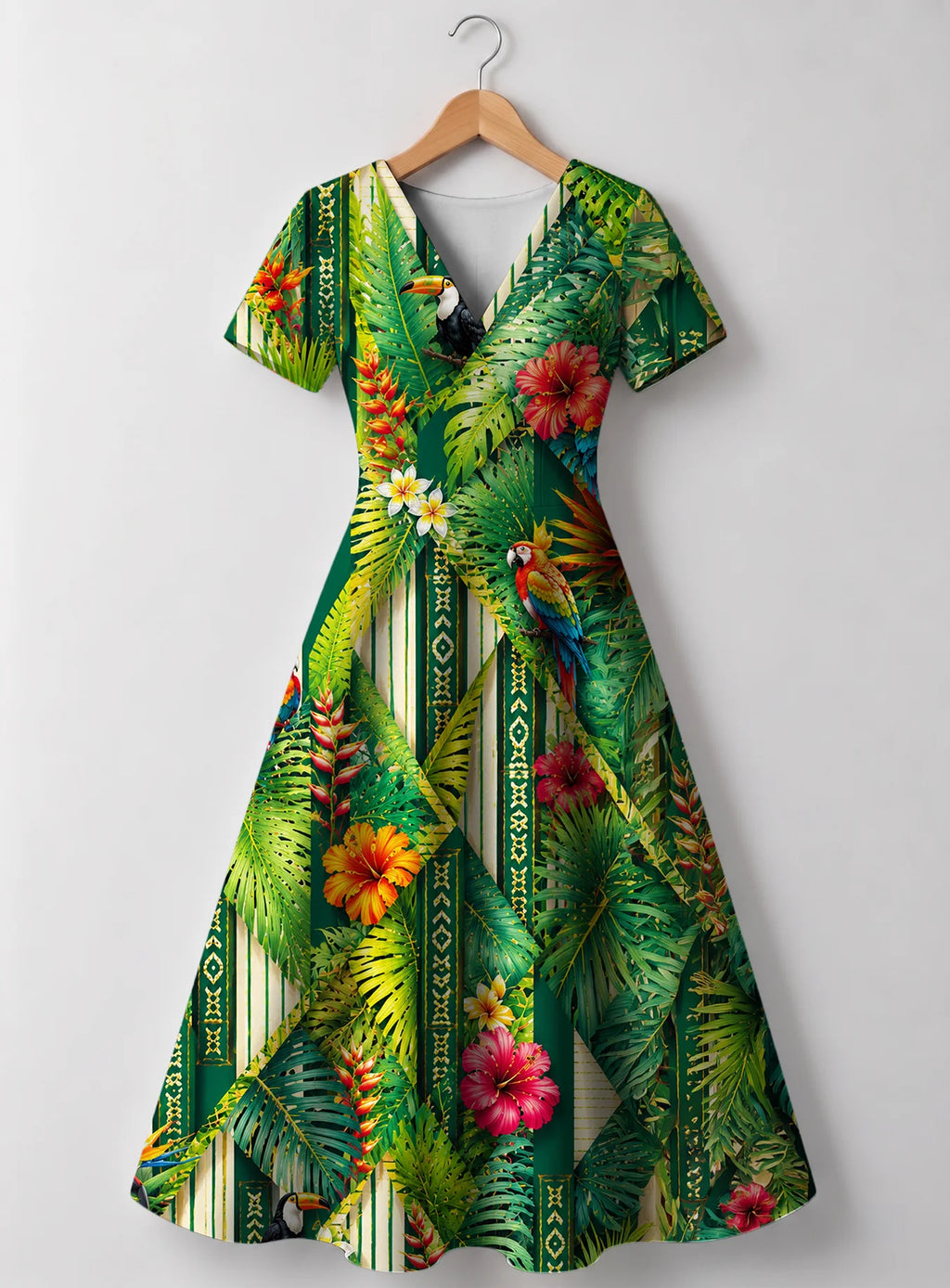 "Msitu" V Neck Midi Dress Promo