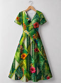 "Msitu" V Neck Midi Dress Promo