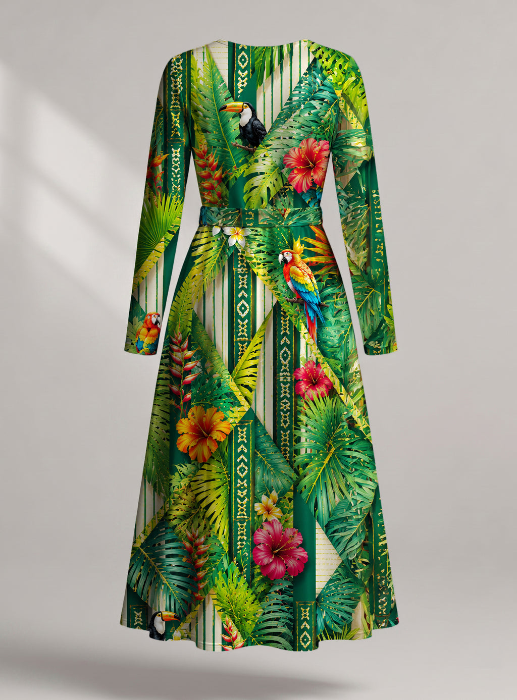 "Msitu" Viscose Midi Dress — back view