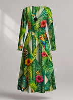 "Msitu" Viscose Midi Dress — back view