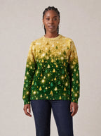 "Msonobari" Christmas Sweatshirt — front view on model