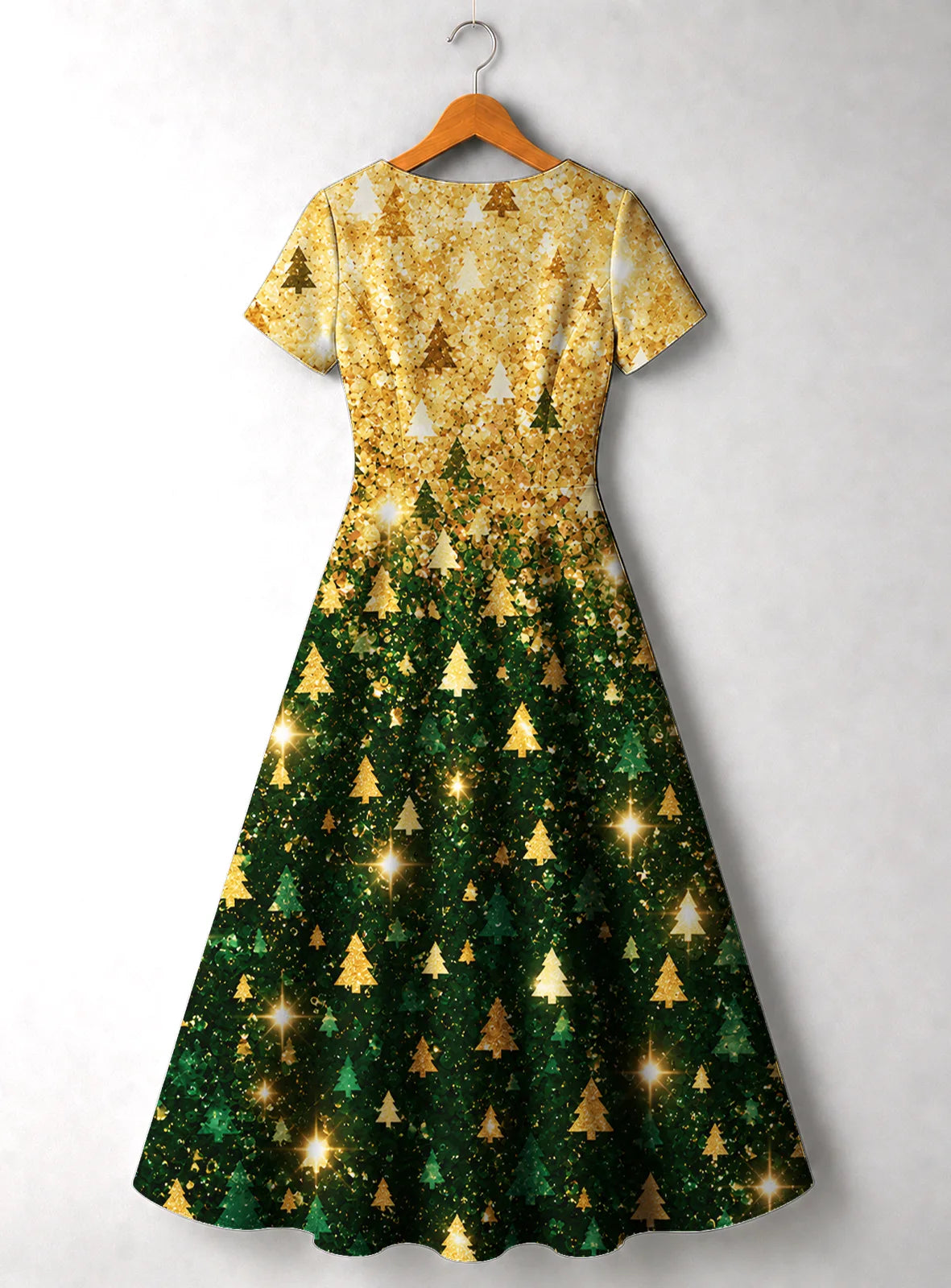 "Msonobari" Christmas V Neck Midi Dress Promo