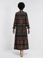 "Msuko" Long Sleeve Maxi Dress — back view on model