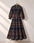 "Msuko" Long Puff Sleeve Dress