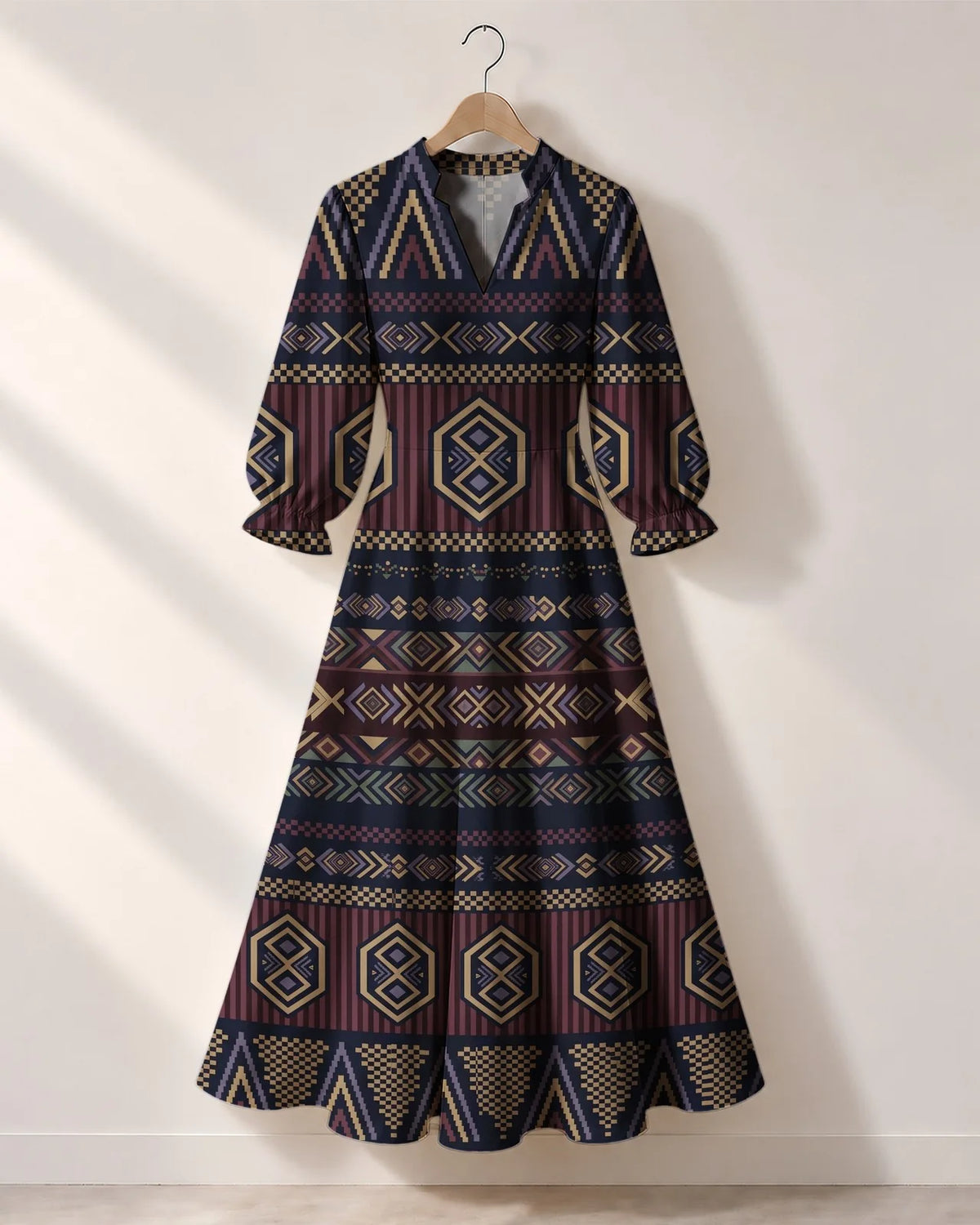 "Msuko" Long Puff Sleeve Dress