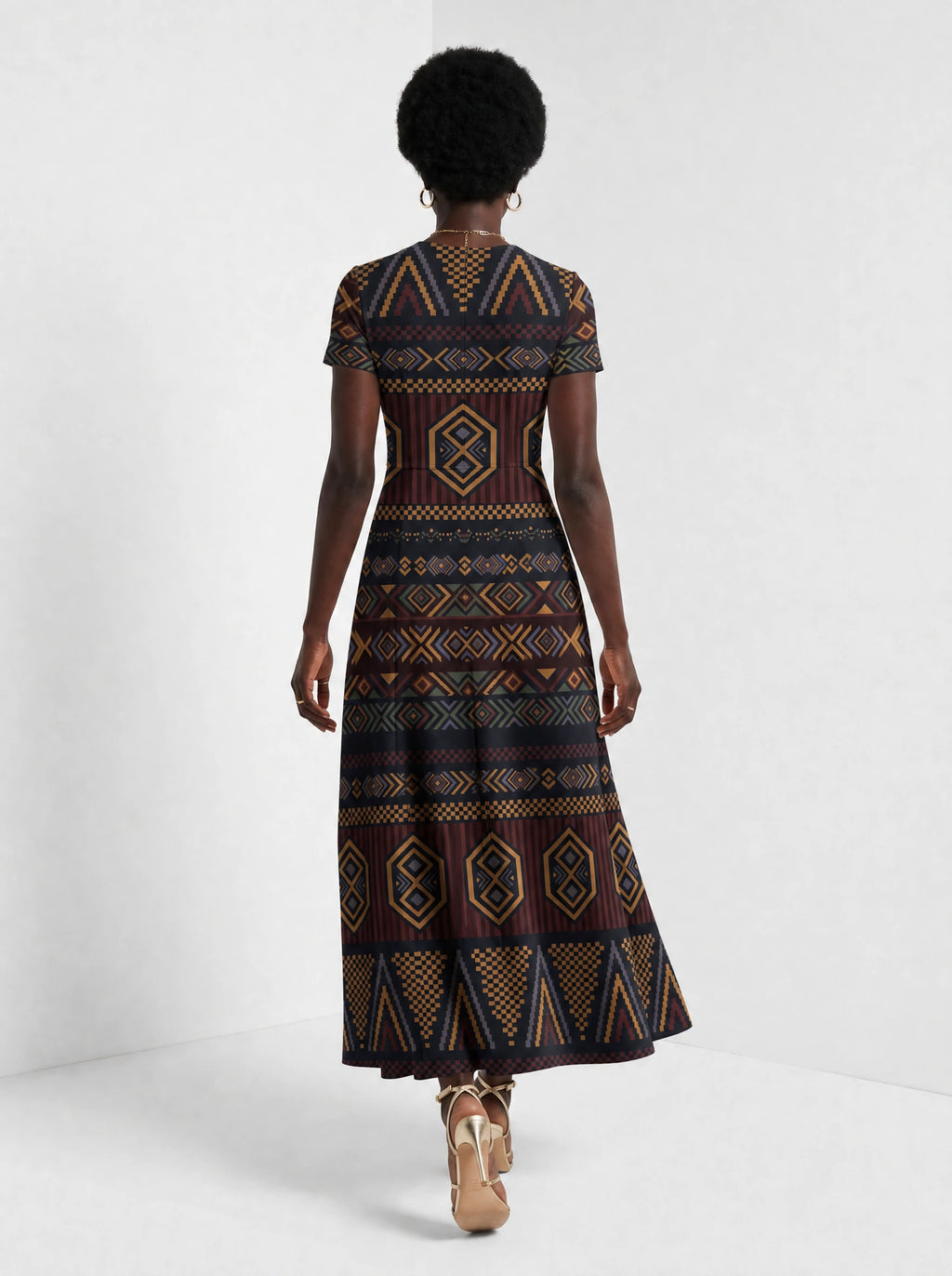 "Msuko" Short Sleeve Maxi Dress — side