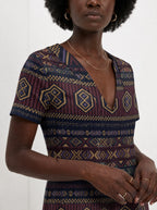 "Msuko" Short Sleeve Maxi Dress — on model