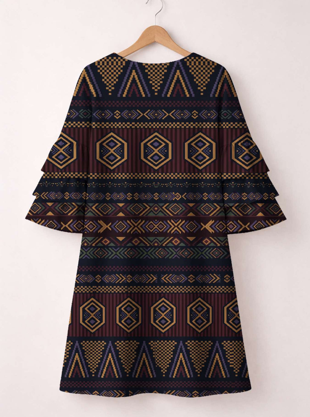 "Msuko" Stacked Ruffle Sleeve Dress Promo