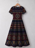 "Msuko" V Neck Midi Dress