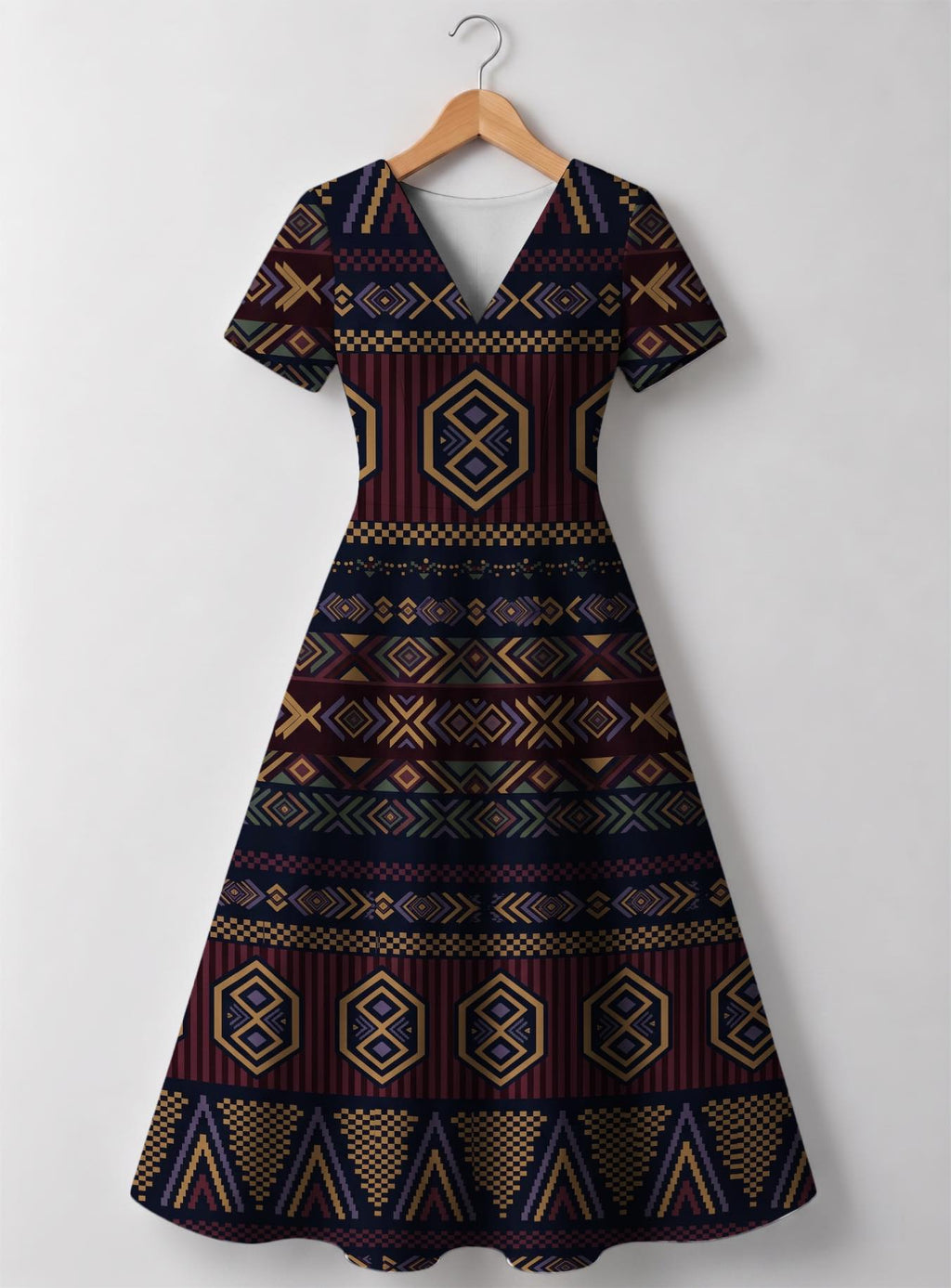 "Msuko" V Neck Midi Dress