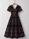 "Msuko" V Neck Midi Dress