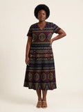 "Msuko" V Neck Midi Dress