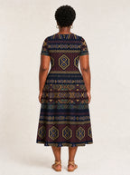 "Msuko" V Neck Midi Dress — side
